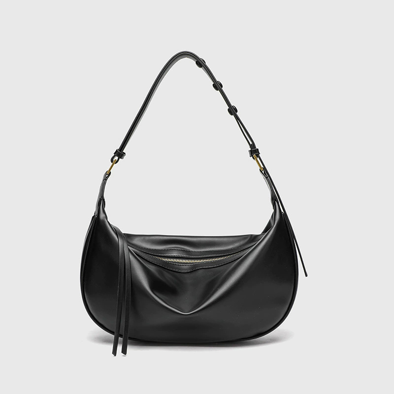 Sac à bandoulière classique en PU de couleur unie pour femme, 1 pièce Image4