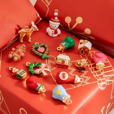 1 Piece Cute Christmas Themed DIY Alloy Women's Pendant h5 Picture2