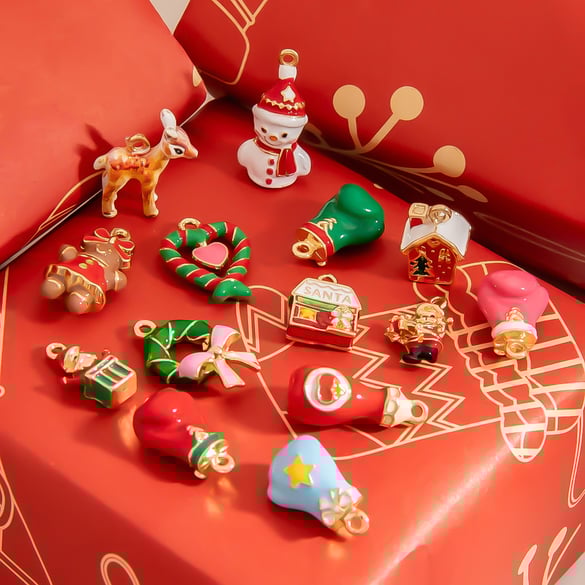 1 Parça Sevimli Noel Temalı Kendin Yap Alaşım Kadın Kolye