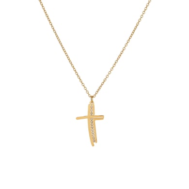 1 stuk eenvoudige kruisvormige roestvrijstalen damesketting met hanger h5 Afbeelding5