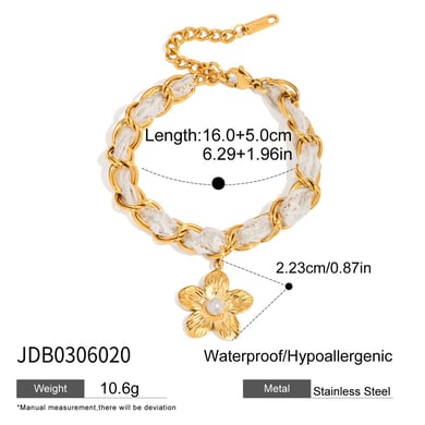 Romantic Flower Lace Stainless Steel Gold Color Women's Jewelry Sets h5 