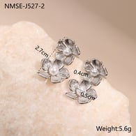 NMSE-J527-2 Blumenohrringe aus Stahl Bild2