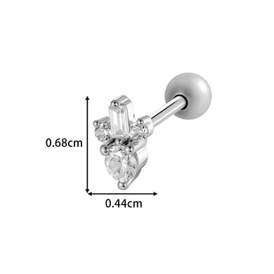 1 Adet Şeytan Gözü Bakır Altın Rengi Zirkonyum Piercing Küpe h5 Resim2
