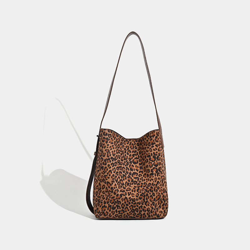 Sac à bandoulière simple en polyester imprimé léopard pour femme, 1 pièce Image3