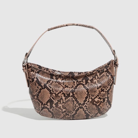 1 pieza de bolso de mano de PU con estampado de leopardo clásico de serie lujosa para mujer