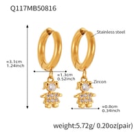 Q117-Gold Earrings Picture4