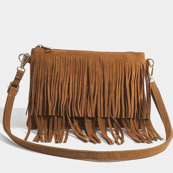 Sac à bandoulière vintage ethnique en polyester pour femme, 1 pièce Image3
