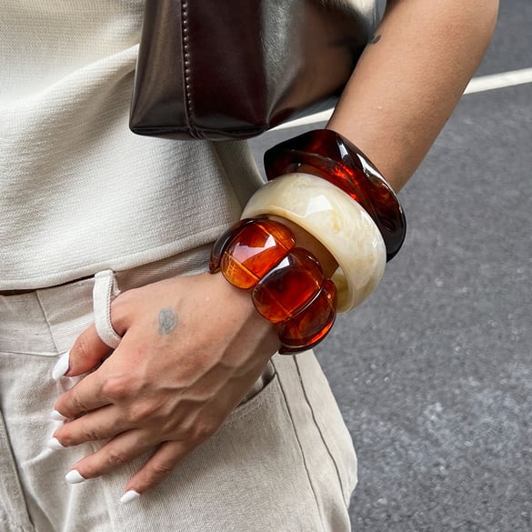 1 Piece Retro Irregular Shape Bangle 2
