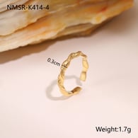NMSR-K414-4 Gold Twisted Rope Ring/One Size Picture3