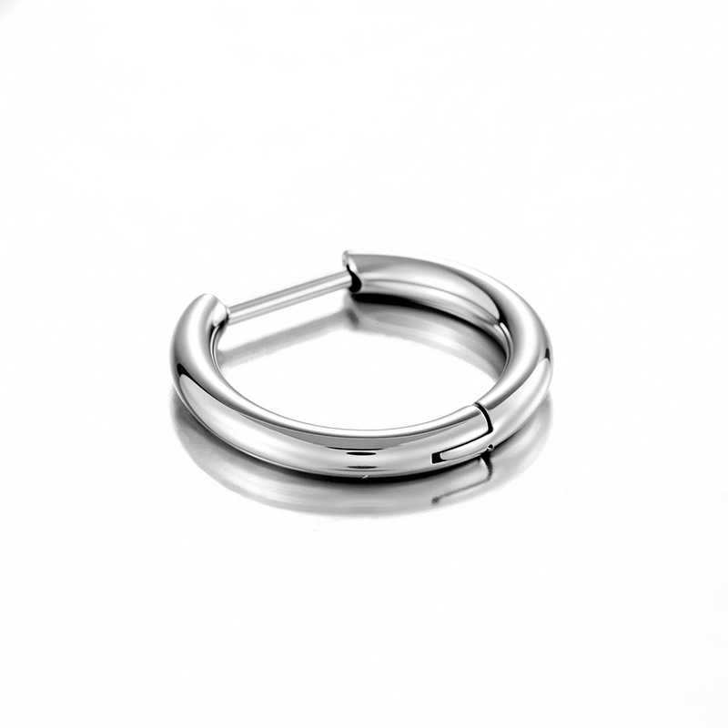 1 stuk minimalistische ringvormige titaniumlegering damesoorbellen Afbeelding6