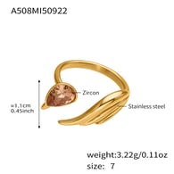 A508-Golden Champagne Zircon Ring Picture3