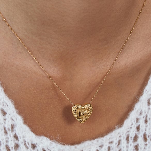 Designable Heart Stainless Steel Gold Color Women's Jewelry Sets 2