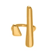 A080-Gold Geometric Ring/No.7 