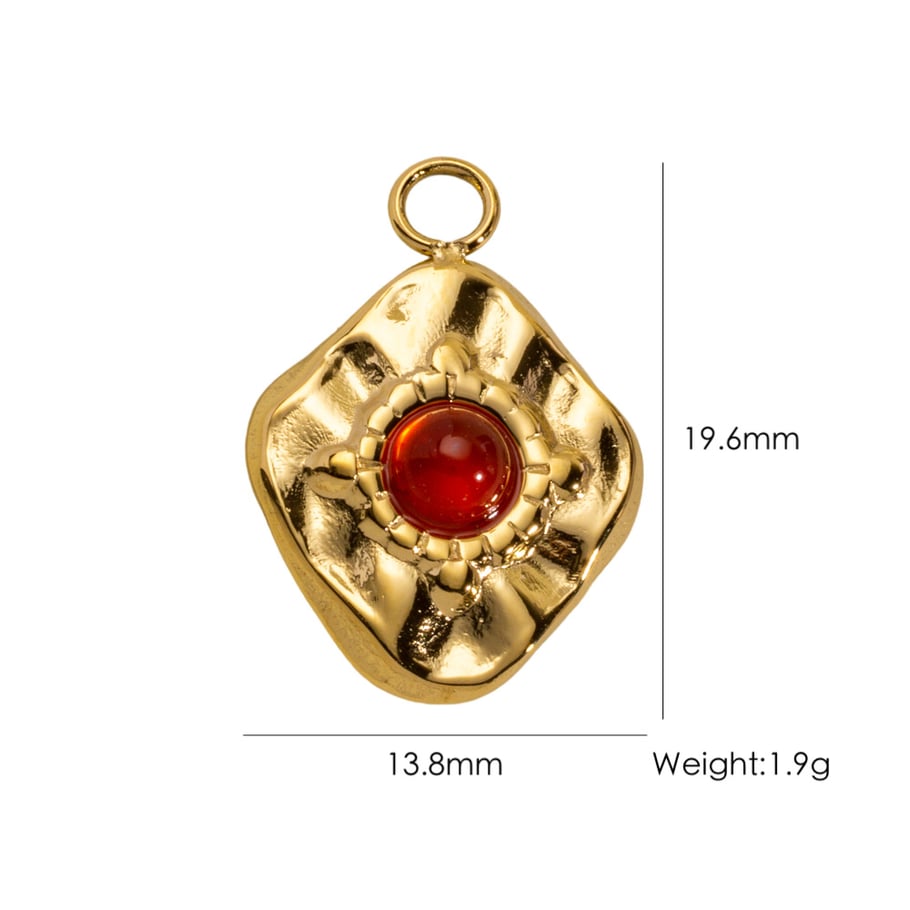 1 Piece Simple  Retro Irregular Shape Stainless Steel Women's Pendants 