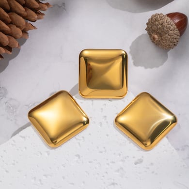 Set di orecchini in acciaio inossidabile color oro h5 Immagine4