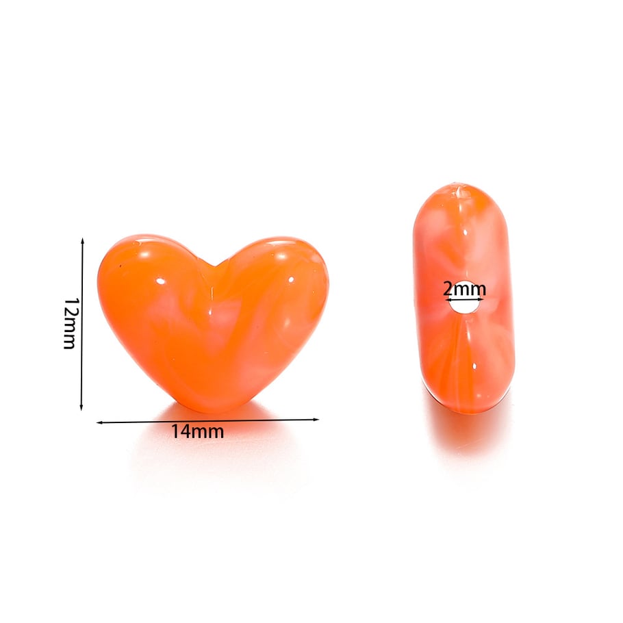 1 Bag of DIY Heart Acrylic Jewelry Beads h5Picture3