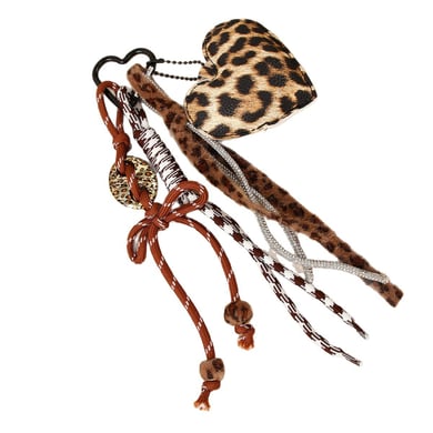 1 Piece  Casual Bow Knot Leopard Print Heart PU Women's Bag Charms h5 Picture6