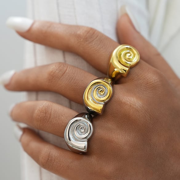 1 Piece Simple  Retro Animal Stainless Steel  Gold Color  Women's Statement Rings 2