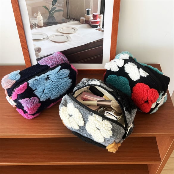 1 Piece Classic  Retro Flower Mixed Color  Women's Makeup Bags