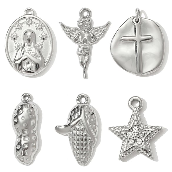 1 Piece Gorgeous Angel Stainless Steel Women's Pendants 2