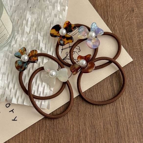 1 Stück Simple Series Retro Flower Gradient Color Acetat Damen Haargummis