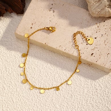 1 Piece Stainless Steel Gold Color Chain Bracelet h5 Picture2