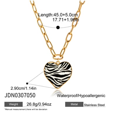 Sexy Zebra-stripe Stainless Steel Gold Color Women's Jewelry Sets h5 Picture2