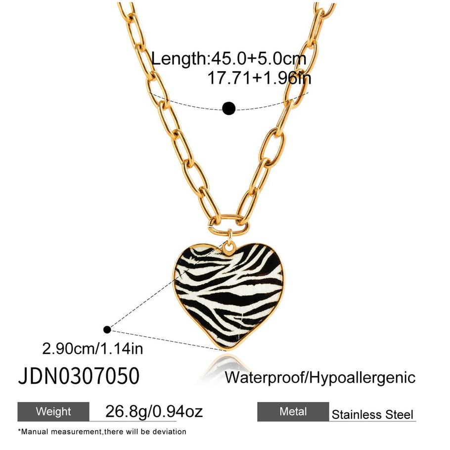 Sexy Zebra-stripe Stainless Steel Gold Color Women's Jewelry Sets h5Picture2
