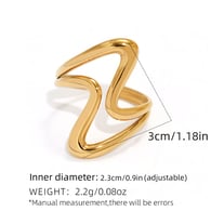 Gold color/One size/Ring style 1 