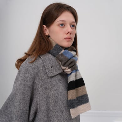 1 écharpe d&#39;hiver en polyester pour femme Vogue Strip h5 Image4