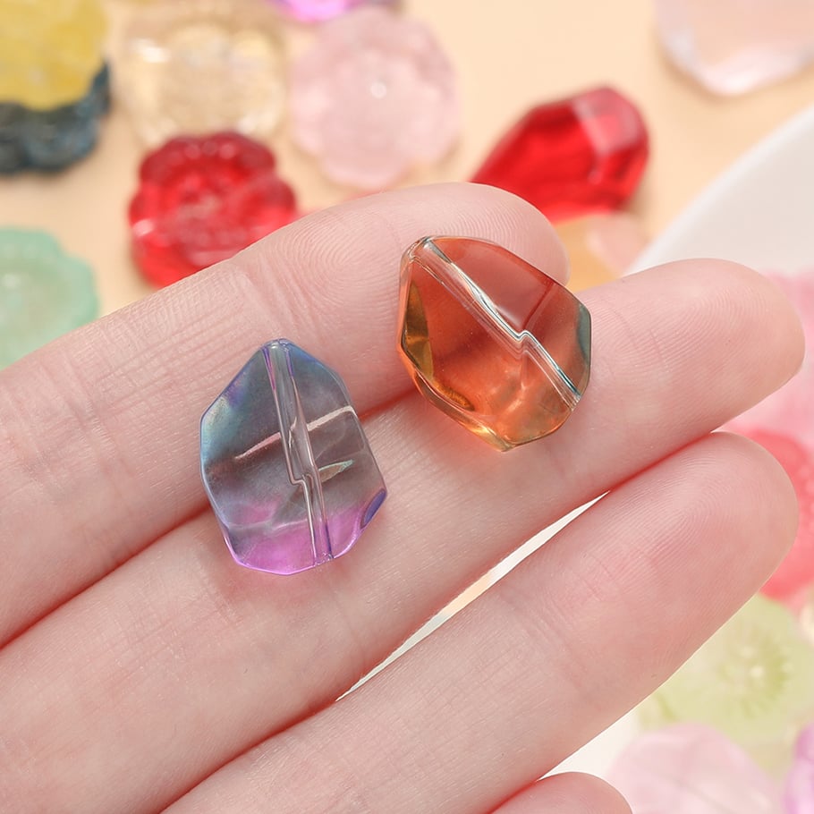 1 Piece Transparent DIY Irregular Shape Glass Jewelry Beads h5Picture3