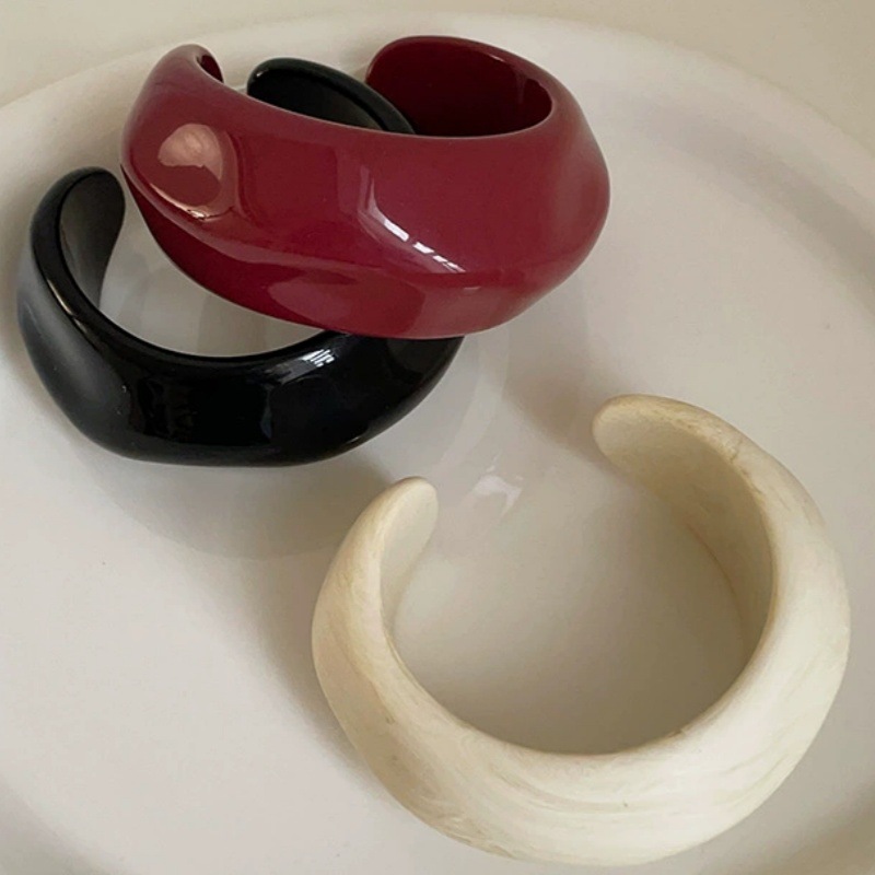 1 Piece Retro Irregular Shape Resin Cuff Bracelet h5Picture2