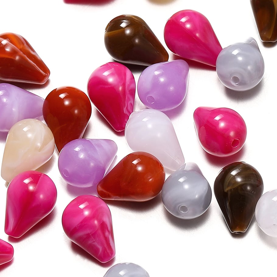 1 Paket Günlük Damla Akrilik Takı Boncuğu h5Resim3