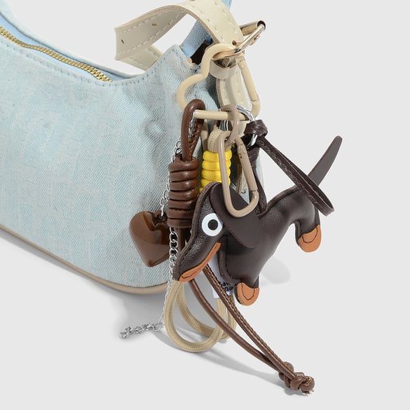 1 Piece Cute Leather Dog Bag Charm