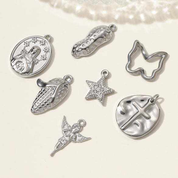 1 Piece Gorgeous Angel Stainless Steel Women's Pendants