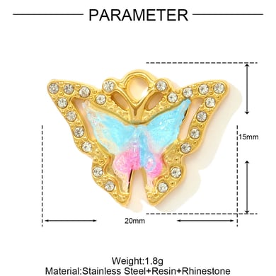 Pendentif pour femme en acier inoxydable couleur or Vivid Chili, 1 pièce h5 Image2