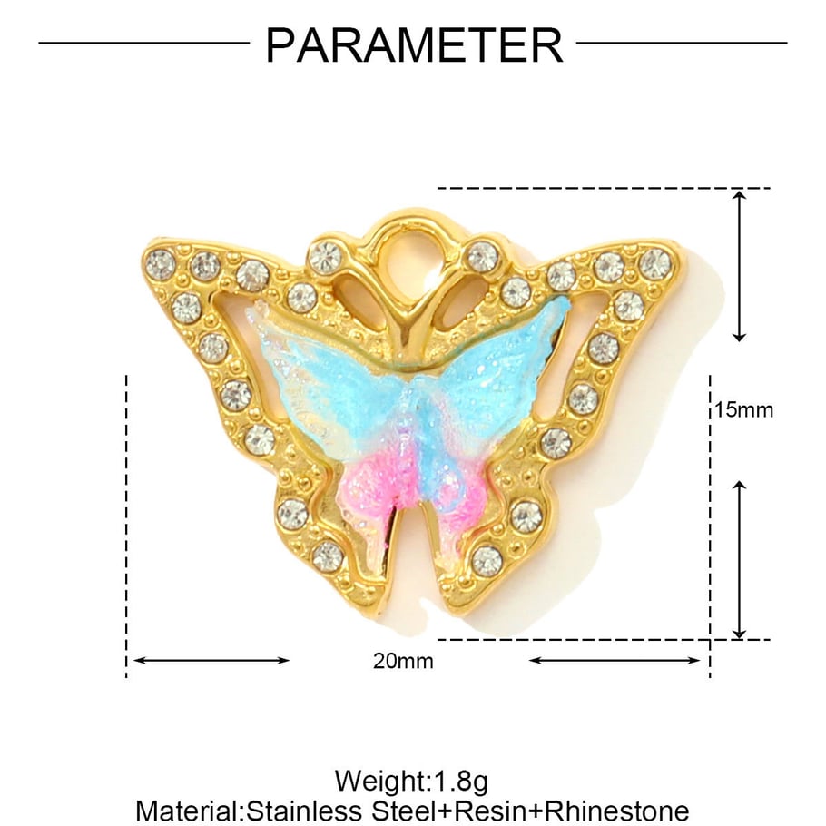 Pendentif pour femme en acier inoxydable couleur or Vivid Chili, 1 pièce Image2