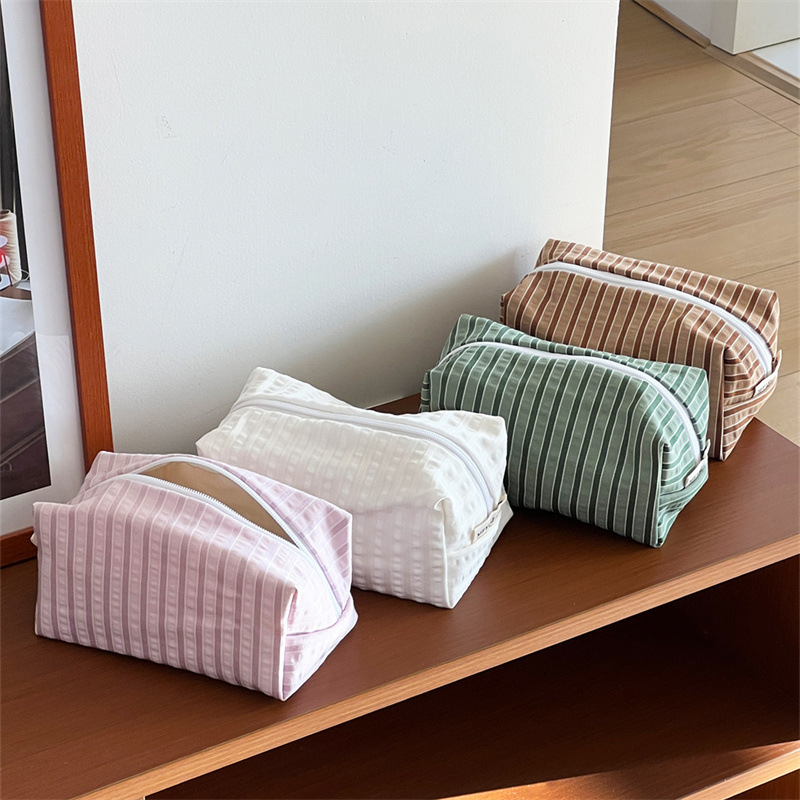 Trousse de maquillage pour femme, 1 pièce, série simple, décontractée, en toile Image2