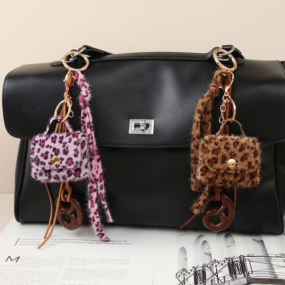 1 Piece Romantic Series Retro Leopard Print PU Women's Bag Charms 2