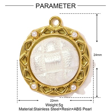 Pendentif classique en forme de cœur pour femme, en acier inoxydable, couleur or, 1 pièce h5 Image2