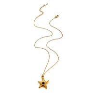 Gold five-pointed star necklace 