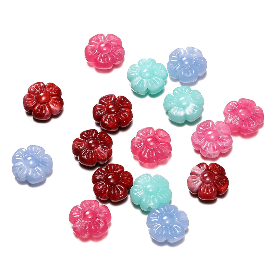 1 Bag of Sweet Flower Acrylic Jewelry Beads h5Picture2