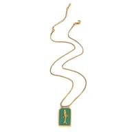 Lake blue tag necklace Picture2