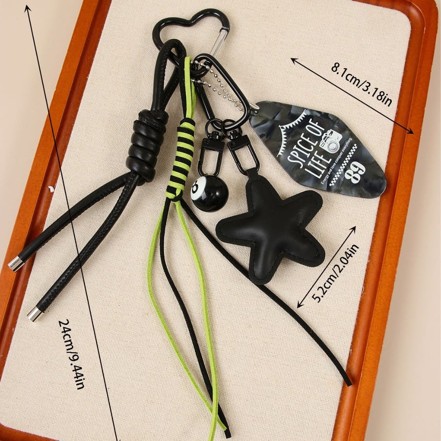 1 Piece Simple Series Casual Twist Star PU Women's Bag Charms Picture4