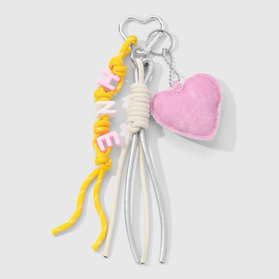 1 stuk zoete roze hart tasbedel 