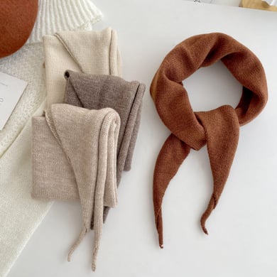 Bandana d&#39;hiver simple en polyester de couleur unie pour femme, 1 pièce h5 Image2