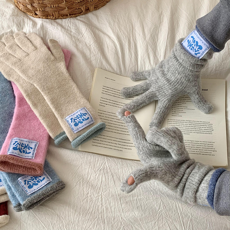 1 paire de gants élégants en polyester de couleurs mélangées pour femmes h5Image3