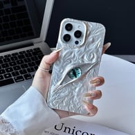 3D Şeytan Gözü Buzlu Gümüş/iPhone17pro Resim2