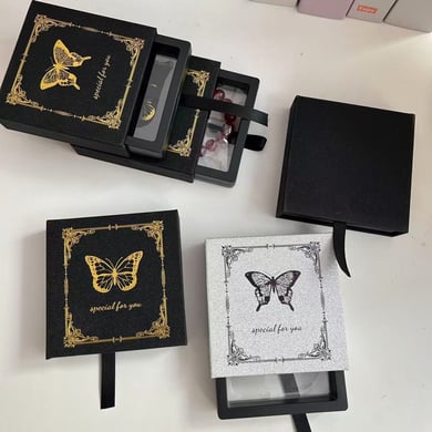 Butterfly Paper Jewelry Box Customized Logos Available h5 Picture3