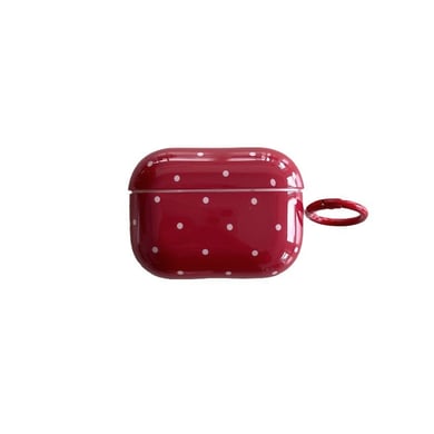 Custodia per auricolari da donna vintage a pois bordeaux, 1 pezzo h5 Immagine4